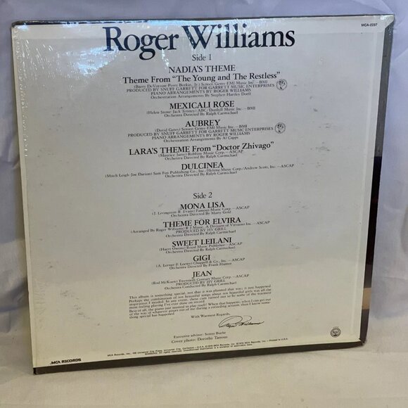 Roger Williams Nadia's Theme (Vinyl, 1976) MCA MCA-2237 VG+ LP Record Album - Picture 3 of 9